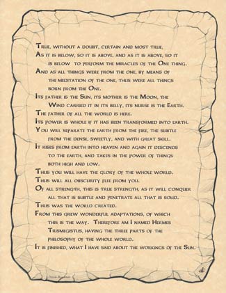 Emerald Tablet Poster Mythical Collectibles Posters