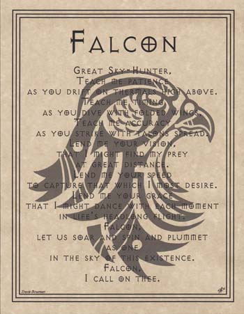 Falcon Prayer Poster Mythical Collectibles Posters