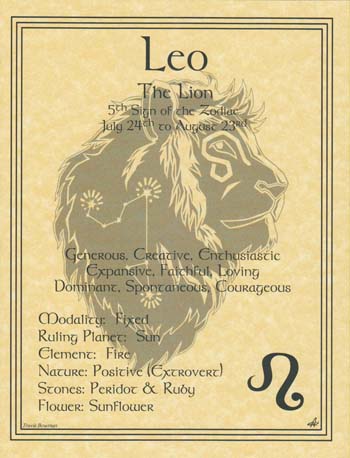 Leo Zodiac Poster Mythical Collectibles Posters