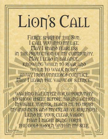 Lion Prayer Poster Mythical Collectibles Posters