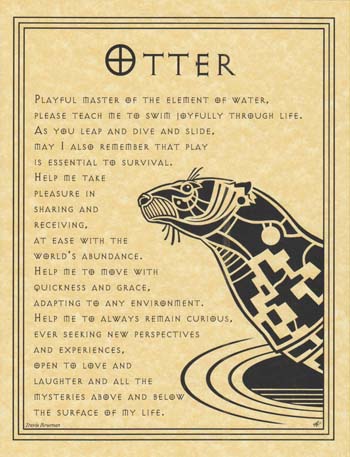 Otter Prayer Poster Mythical Collectibles Posters