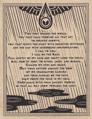 Rain Prayer Poster Mythical Collectibles Posters
