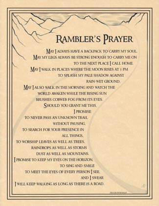 Rambler's Prayer Poster Mythical Collectibles Posters