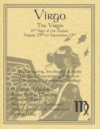 Virgo Zodiac Poster Mythical Collectibles Posters