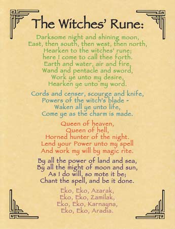 Witches' Rune Poster Mythical Collectibles Posters