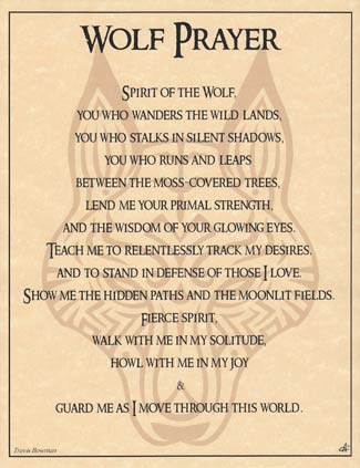 Wolf Prayer Poster Mythical Collectibles Posters