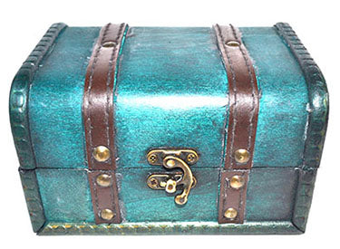 Green antique Wood Box Mythical Collectibles