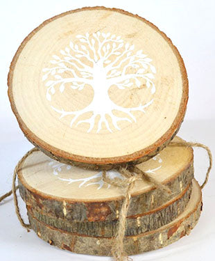 Tree of Life Wood Coasters (Set of 4)Mythical Collectibles