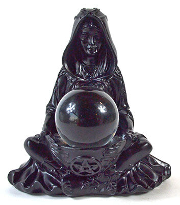 Clear Crystal Ball with Witch Women (50mm)Mythical Collectibles
