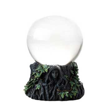 Maiden, Mother Crone with Clear Crystal Ball (100mm)Mythical Collectibles