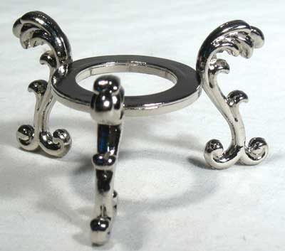 Silver Plated Flower Crystal Ball StandMythical Collectibles