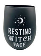 Resting Witch Face Stemless Wine Glass Mythical Collectibles