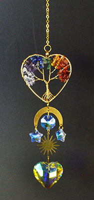 7 Chakra Heart Sun Catcher Mythical Collectibles