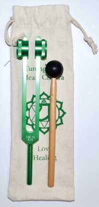 Heart Chakra Green Tuning ForkMythical Collectibles