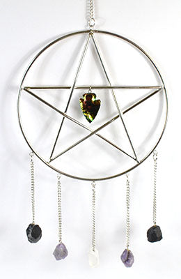 Pentagram with Stones Wall HangingMythical Collectibles