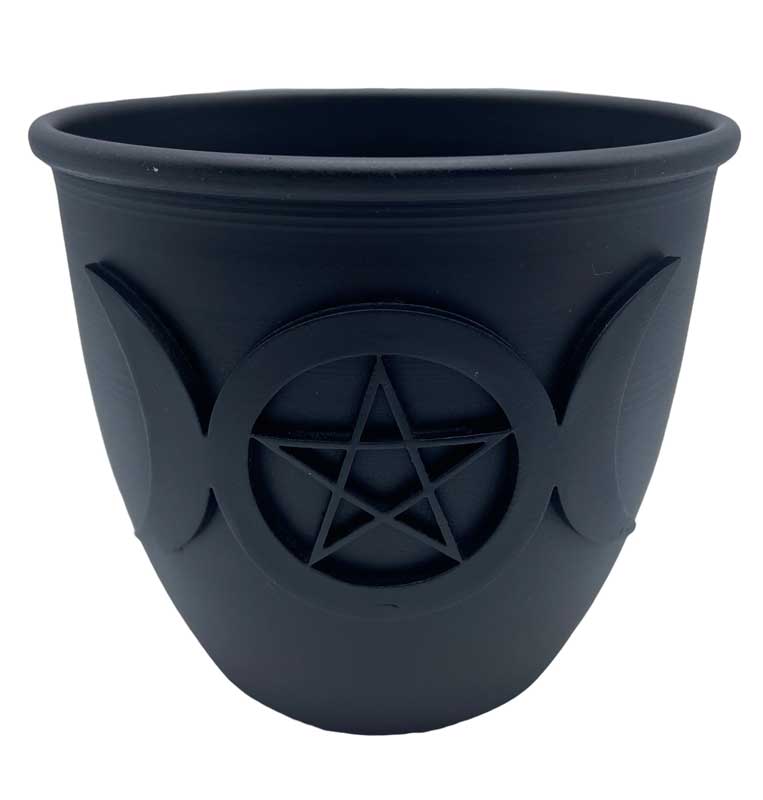 Triple Moon & Pentagram Taper Candle Holder