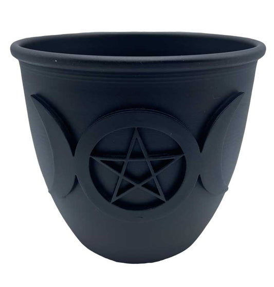 Triple Moon & Pentagram Taper Candle Holder